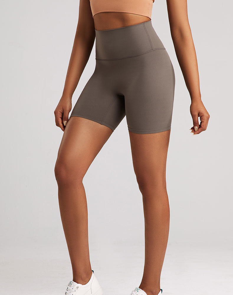 Lycra Tummy Control High-Waisted Yoga Shorts