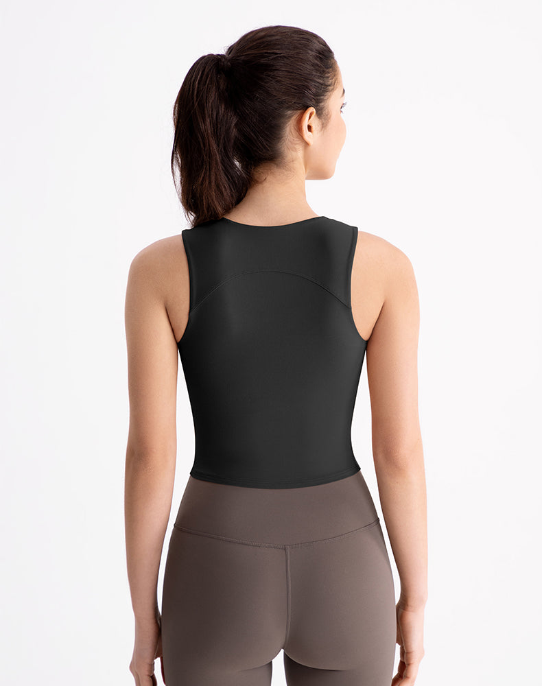 Wide Strap U-neck Yoga Tank