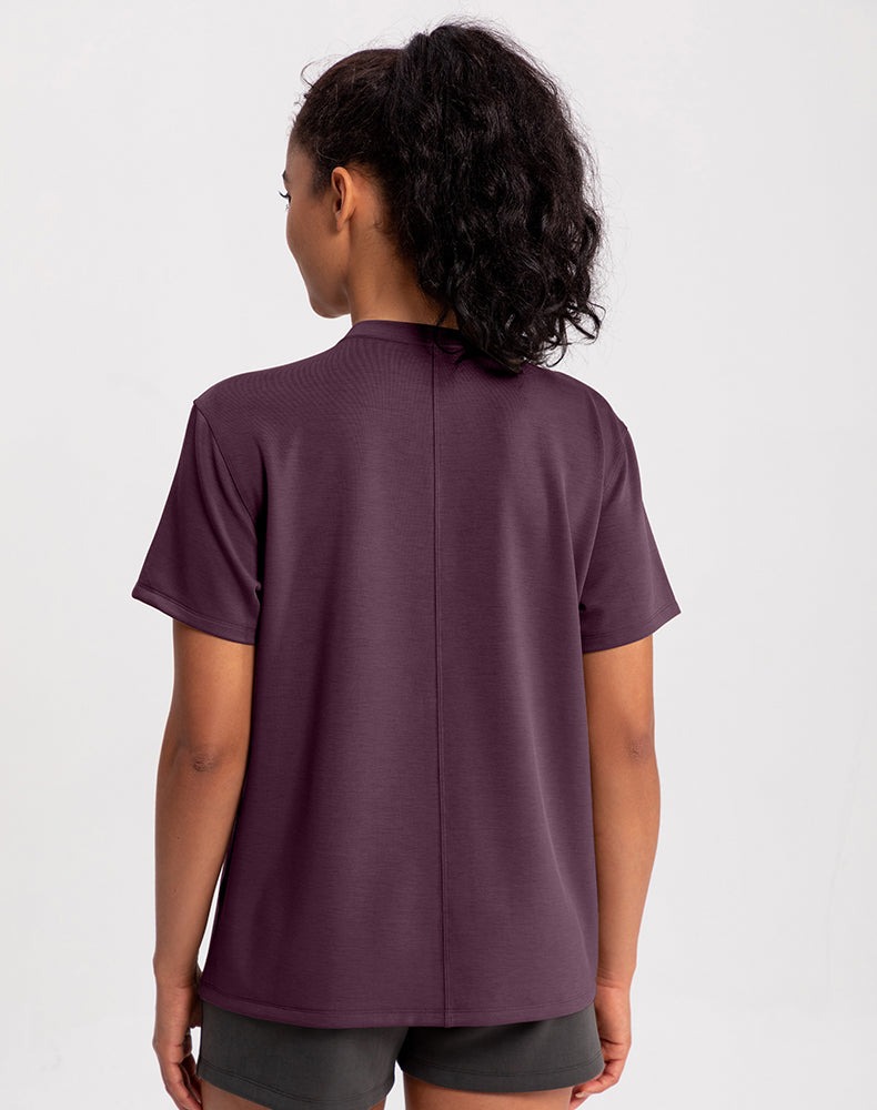 Modal Loose Fit Short Sleeve Yoga Top