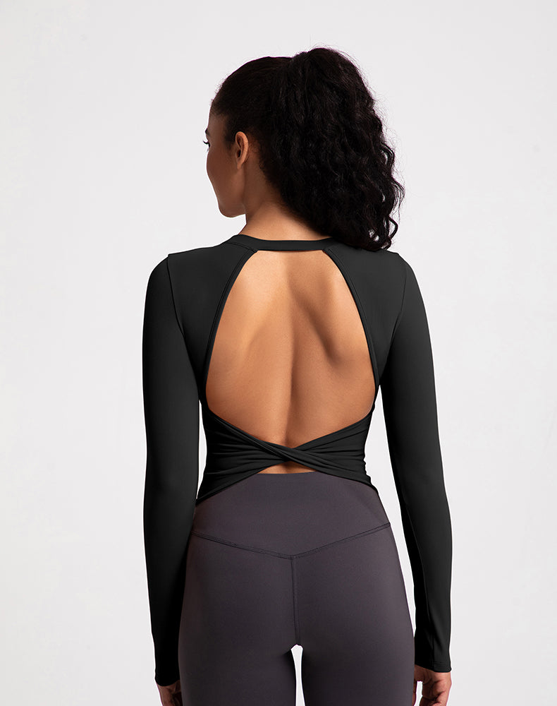 Open Back Long Sleeve Yoga Top