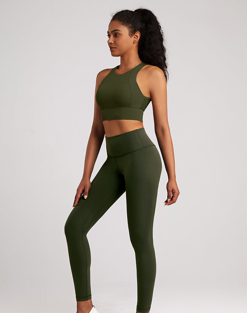 Lycra Wide-Waisted Compression Yoga Pants