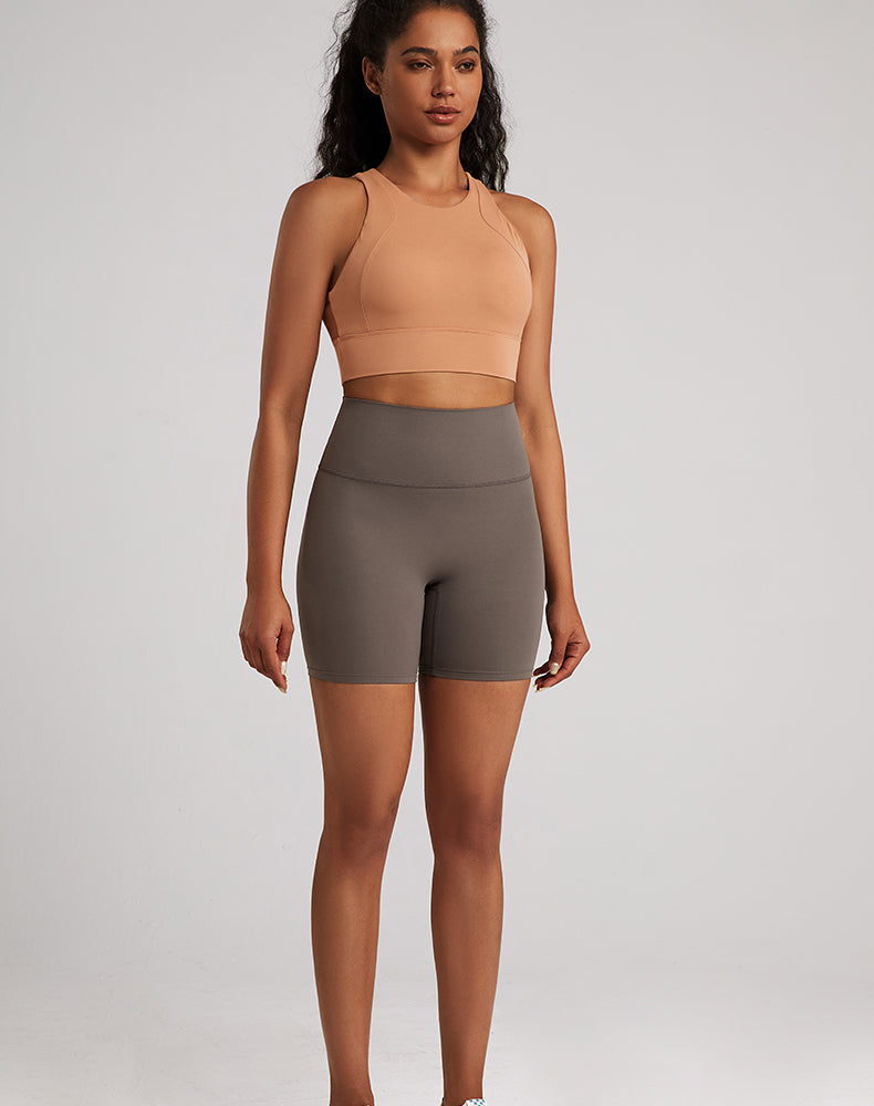 Lycra Tummy Control High-Waisted Yoga Shorts