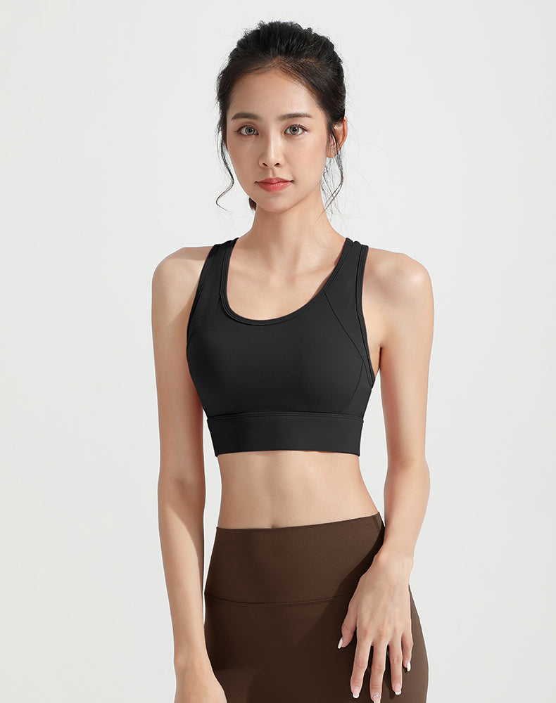 Mesh Back with Outer Straps Yoga Bra