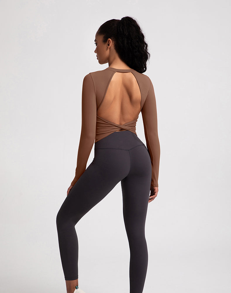 Open Back Long Sleeve Yoga Top