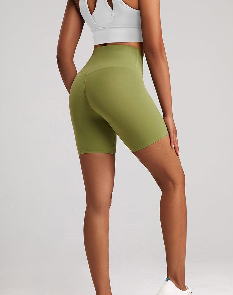 Lycra Tummy Control High-Waisted Yoga Shorts