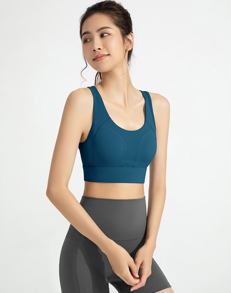 Adjustable Double-Layer Back Yoga Bra