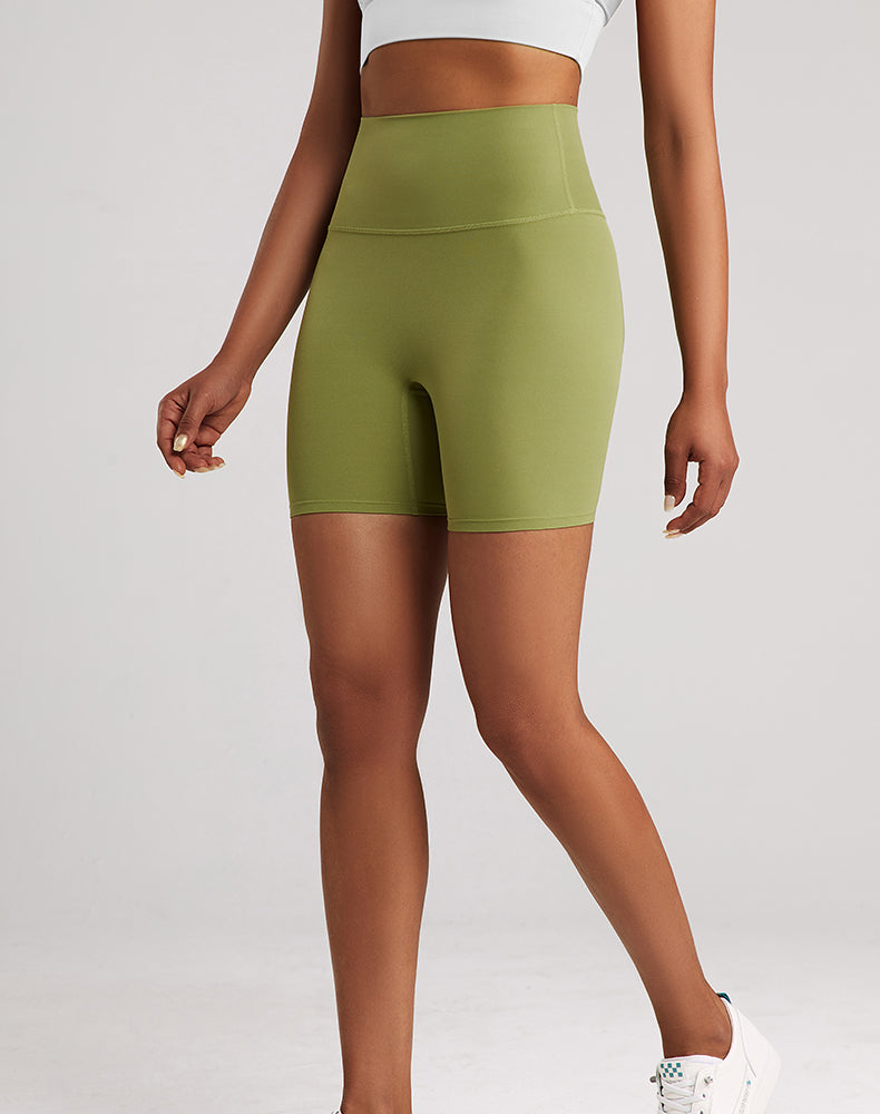 Lycra Tummy Control High-Waisted Yoga Shorts