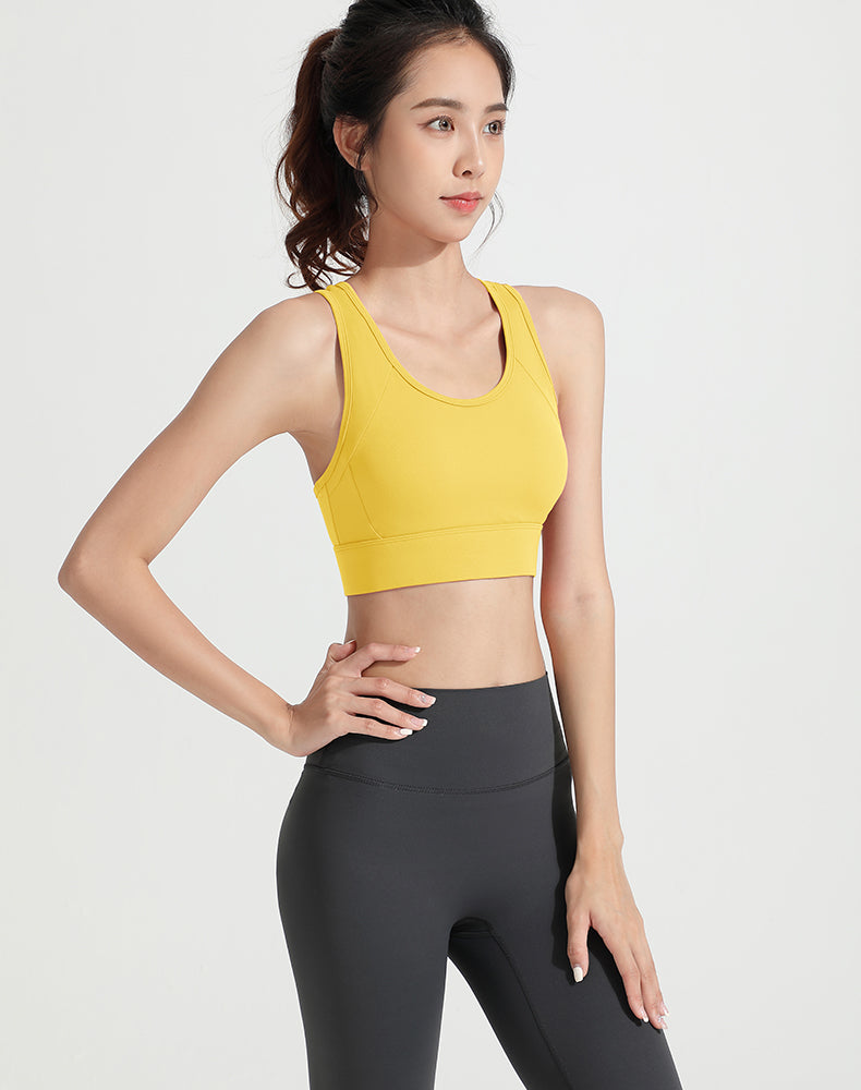 Mesh Back with Outer Straps Yoga Bra