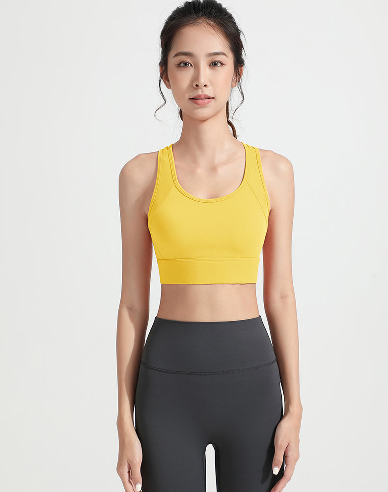 Mesh Back with Outer Straps Yoga Bra