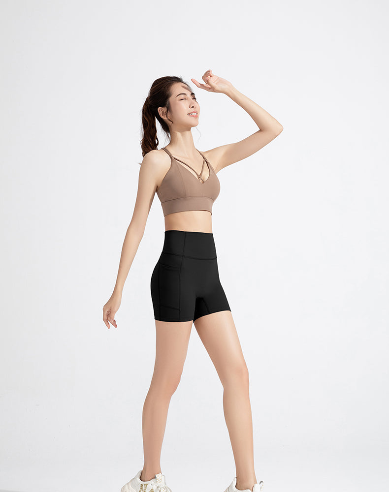 High-Waisted Tummy Control Yoga Shorts