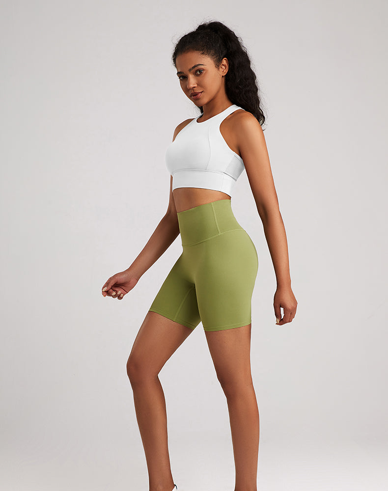 Lycra Tummy Control High-Waisted Yoga Shorts