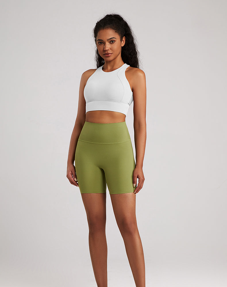 Lycra Tummy Control High-Waisted Yoga Shorts