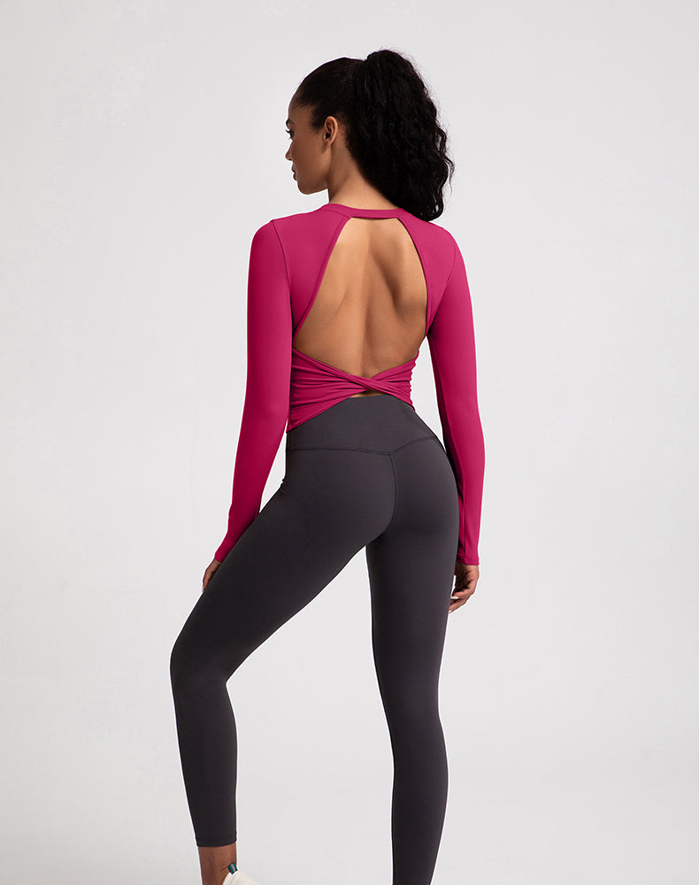 Open Back Long Sleeve Yoga Top