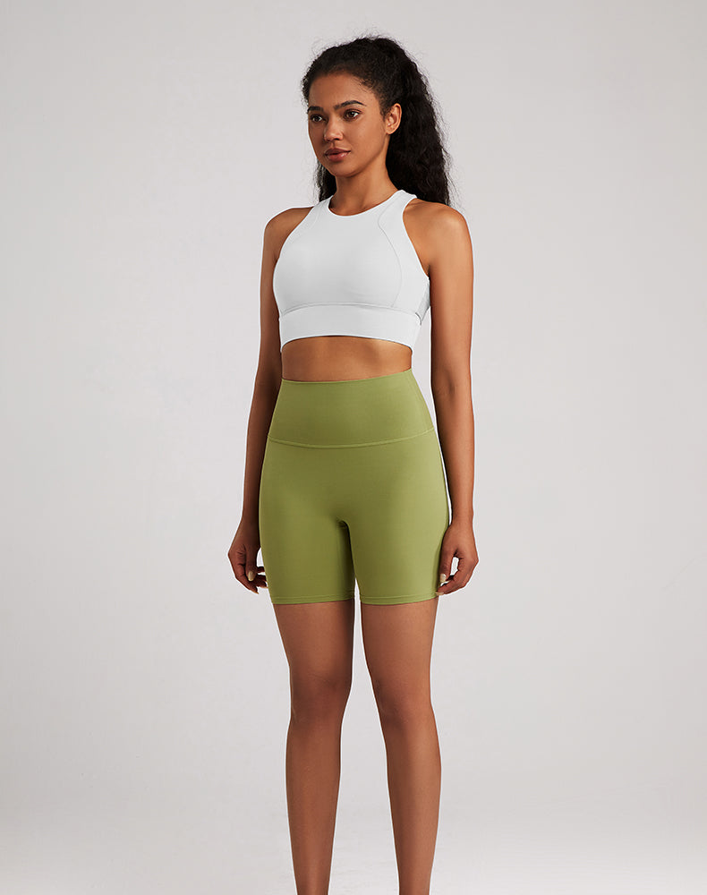 Lycra Tummy Control High-Waisted Yoga Shorts