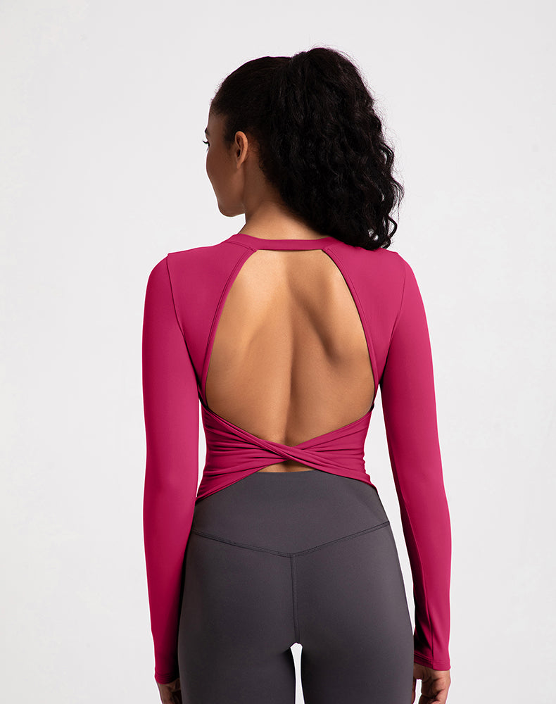 Open Back Long Sleeve Yoga Top