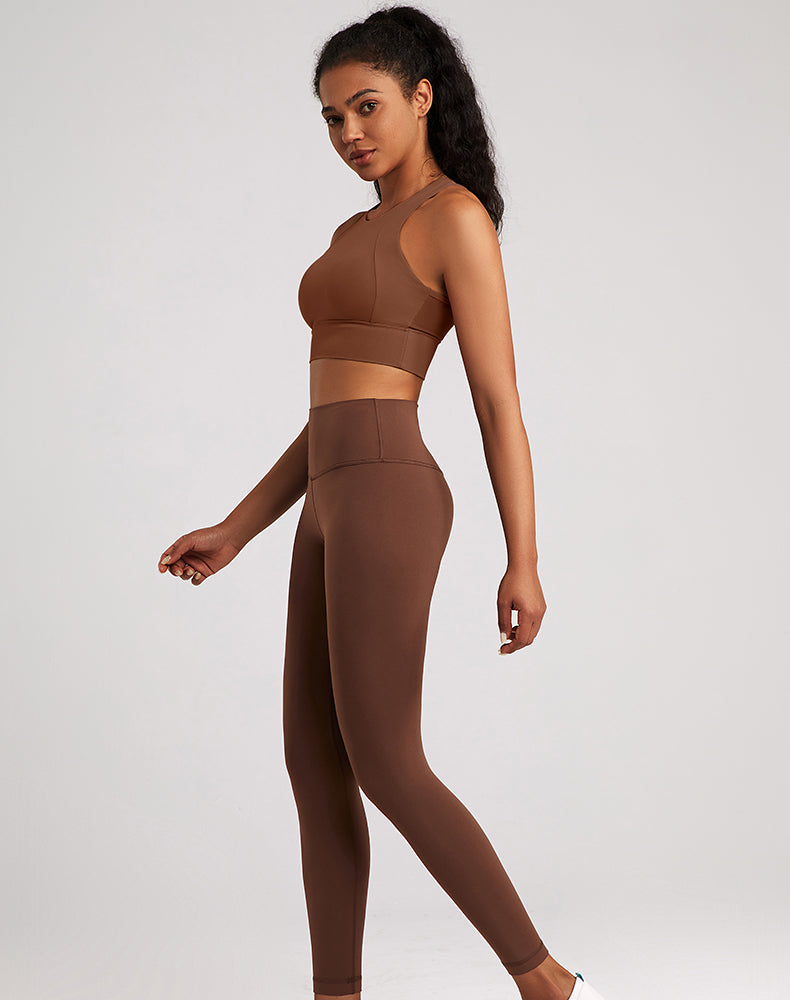 Lycra Wide-Waisted Compression Yoga Pants