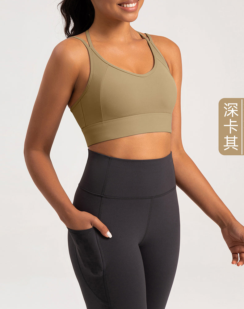 Double Strap Backless Yoga Bra