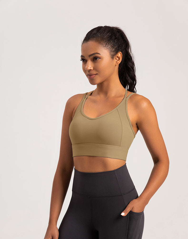 Double Strap Backless Yoga Bra