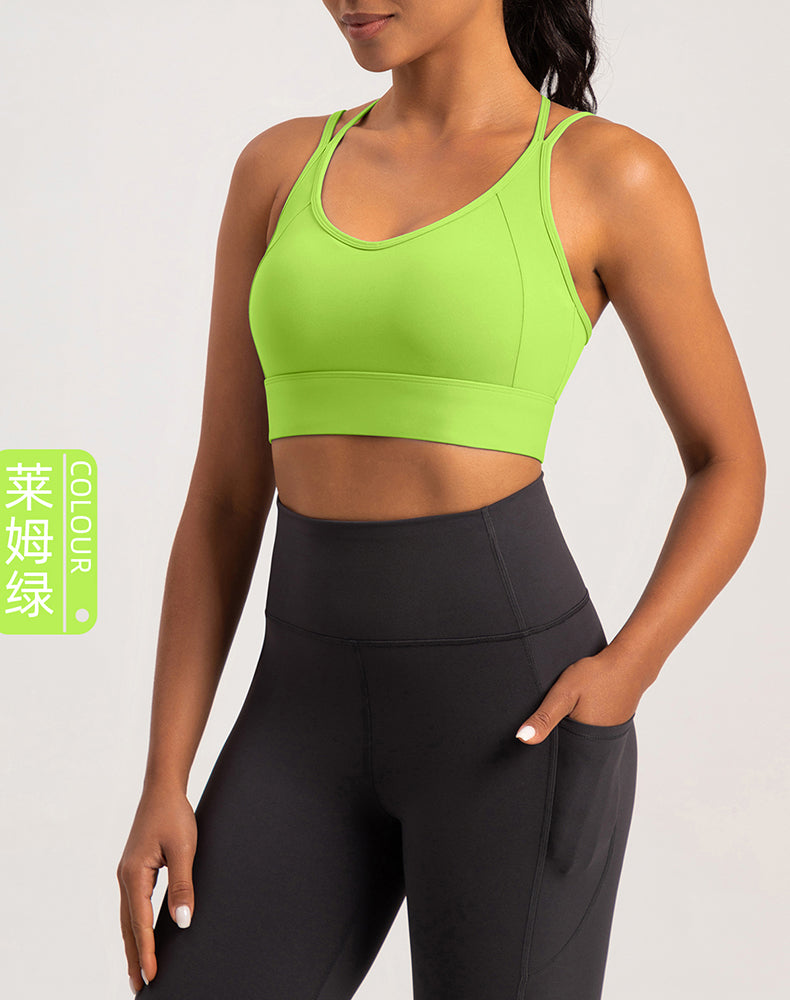 Double Strap Backless Yoga Bra