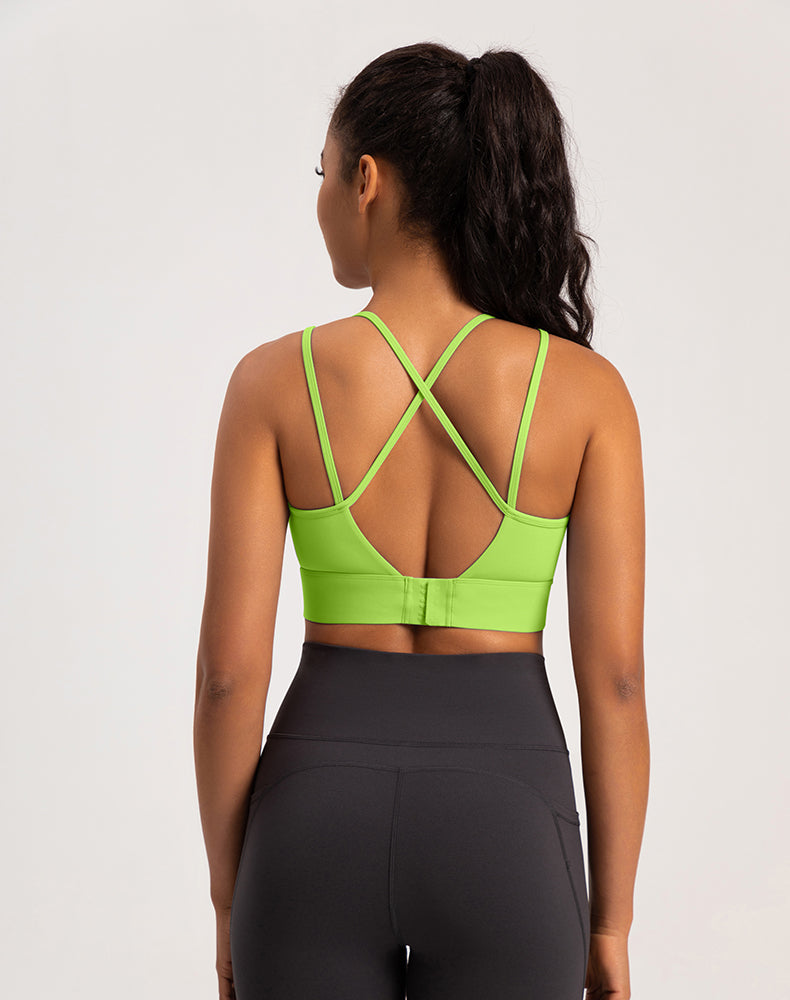 Double Strap Backless Yoga Bra