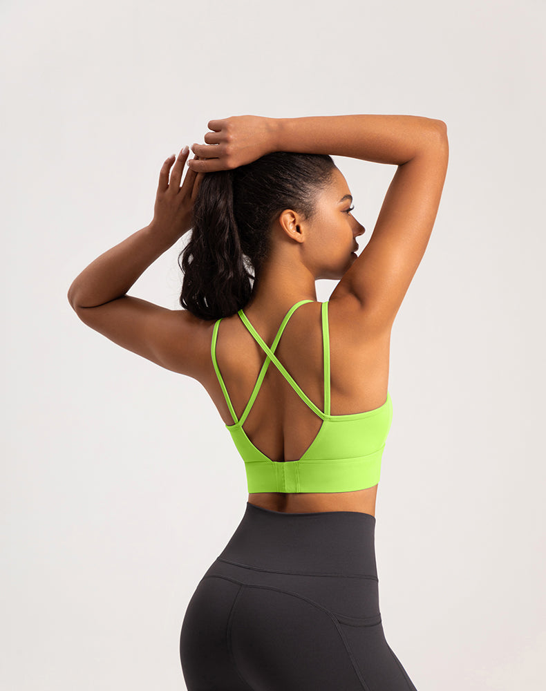 Double Strap Backless Yoga Bra