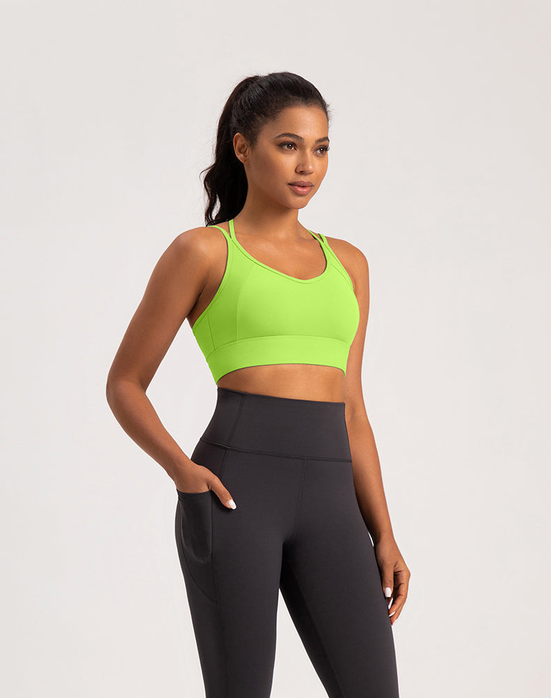 Double Strap Backless Yoga Bra