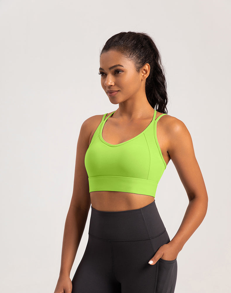 Double Strap Backless Yoga Bra