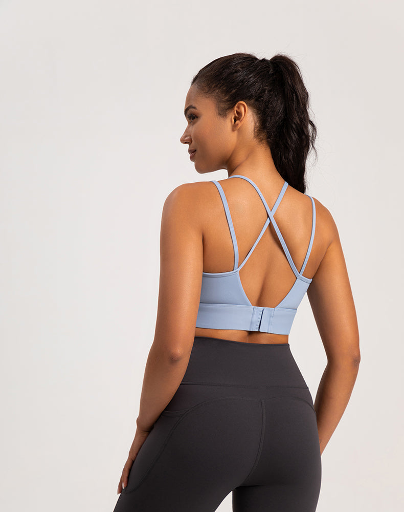 Double Strap Backless Yoga Bra