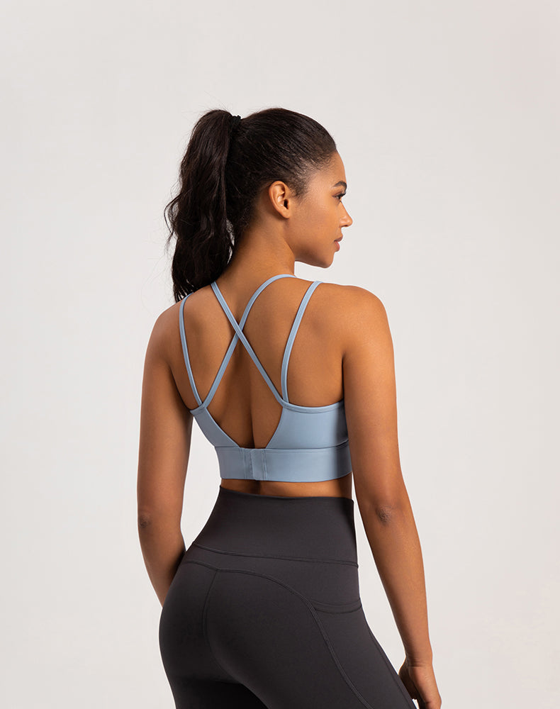 Double Strap Backless Yoga Bra