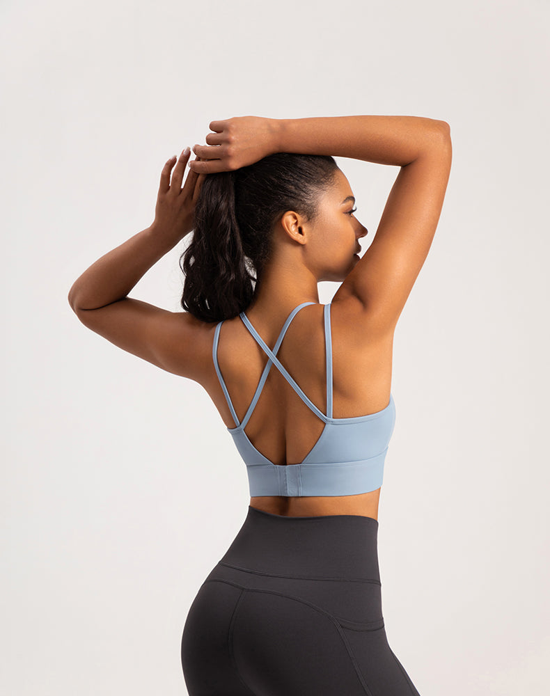 Double Strap Backless Yoga Bra