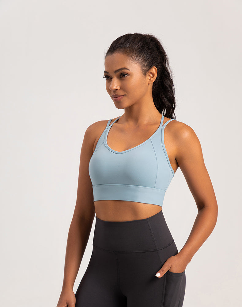 Double Strap Backless Yoga Bra