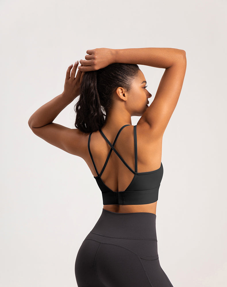 Double Strap Backless Yoga Bra