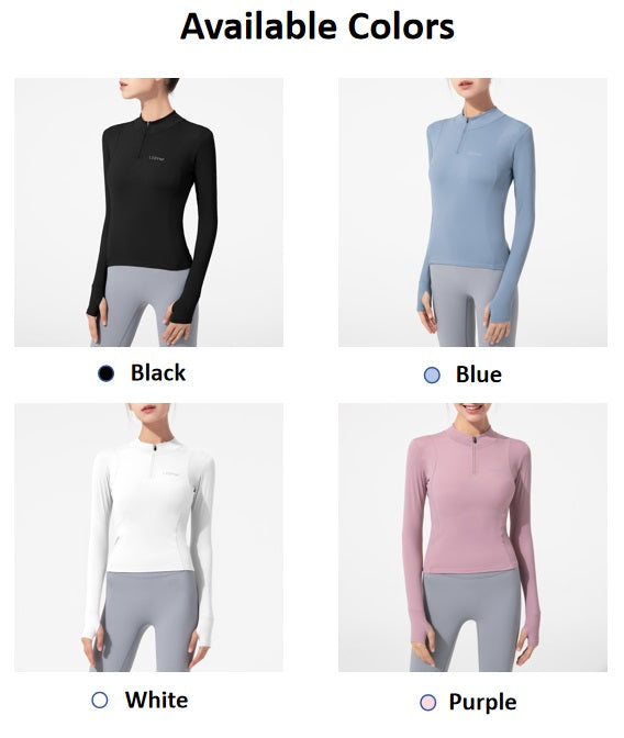 Half-Zip Long Sleeve Yoga Top